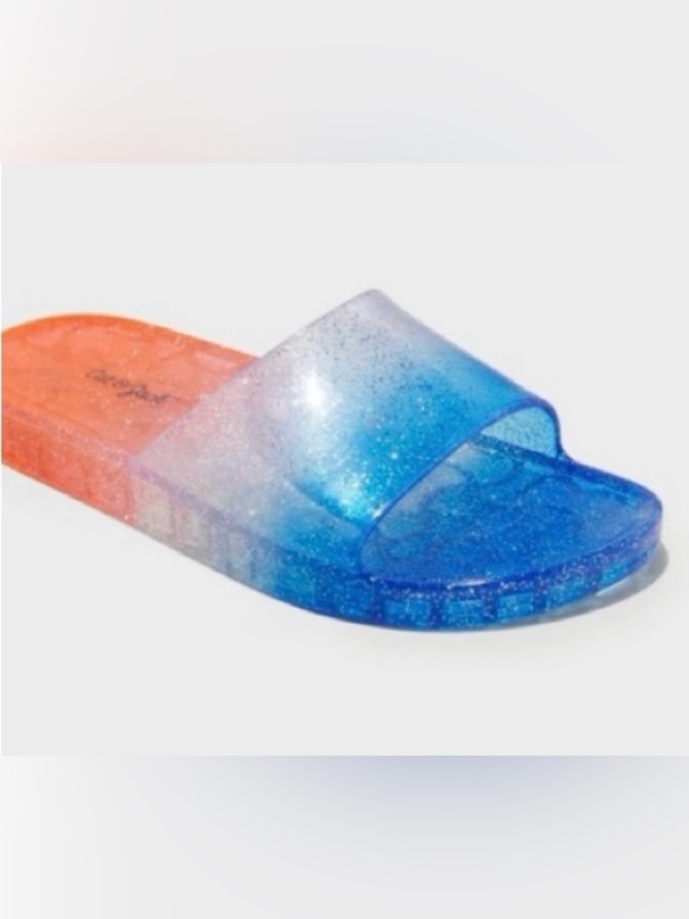 Kids' Oaklyn Glitter Jelly Slides - Cat & Jack American USA Size 2
new